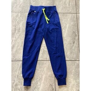 FIGS Scrub NWOT Pants Womens XXS Cobalt Boston Slim Jogger Medical Zip Pockets